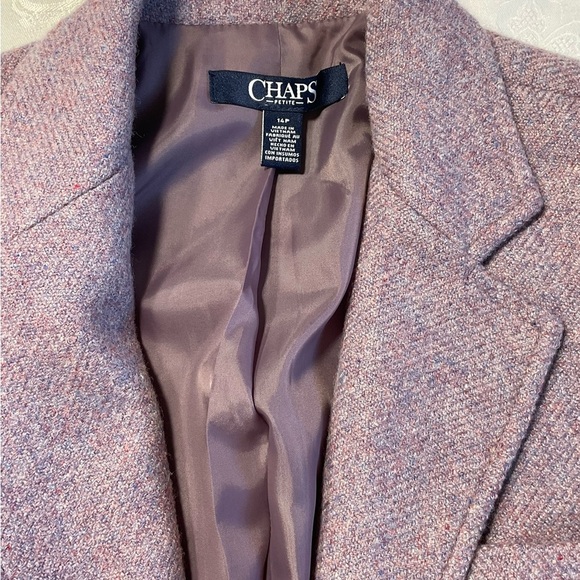 Chaps Petite Light Purple Wool Blend Blazer Womens Size 14P - Picture 10 of 12